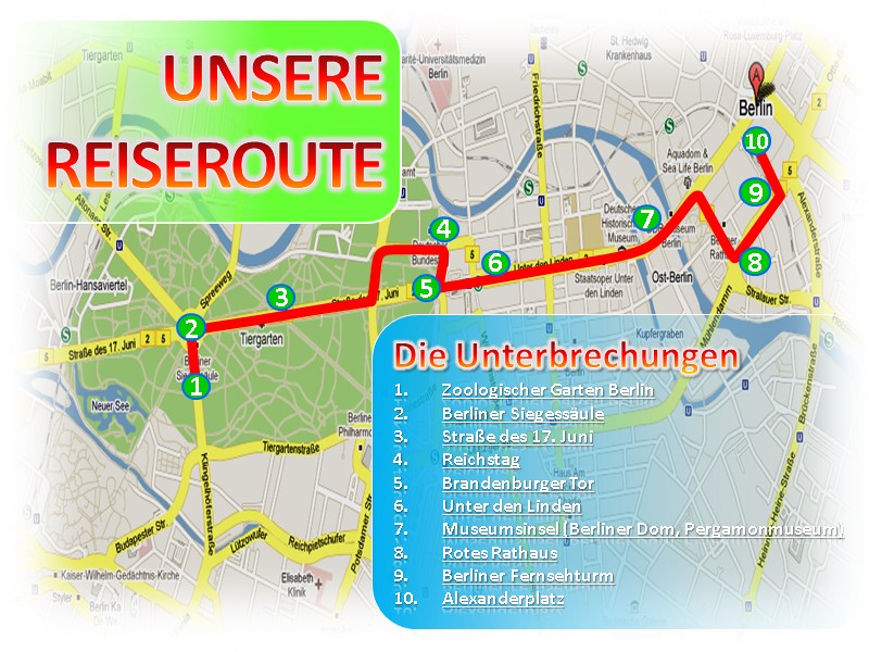 2 1 4 6 7 8 5 3 9 10 Die Unterbrechungen  Zoologischer